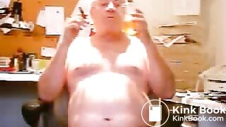 cigar and a glass of piss