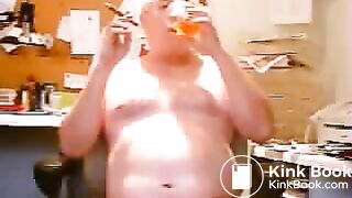 cigar and a glass of piss