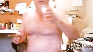 cigar and a glass of piss