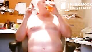 cigar and a glass of piss