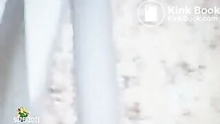 Girl taking a dump in public