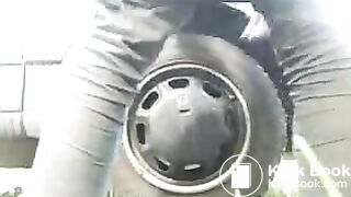 BBW in front a car