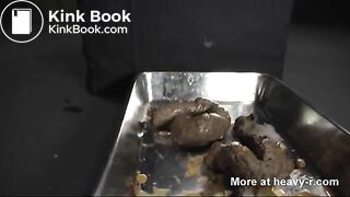 Asian Eating Long Turd