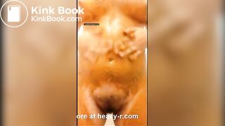 Hairy Mother Smearing Shit