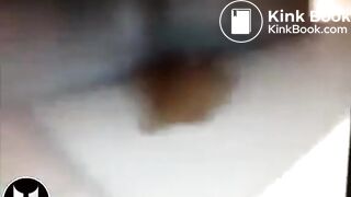 Woman Shitting At Bus Stop