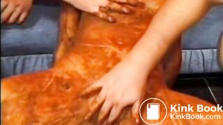 Double Cumshot For Scat Slut