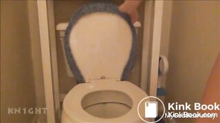 Beautiful Ashley takes a poop in the bathroom