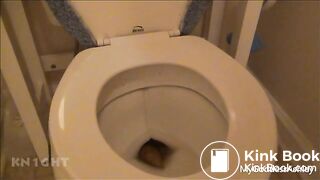 Beautiful Ashley takes a poop in the bathroom