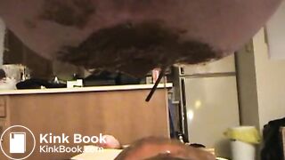 listen to Her moan as she feeds him from Her ass