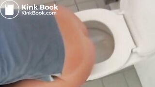 Hot Blonde Dumps Shit On Toilet