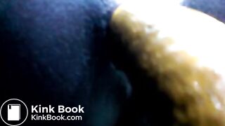 Black teen shitting close up