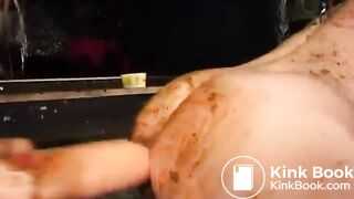 Cum Covered Girl Eating Shit