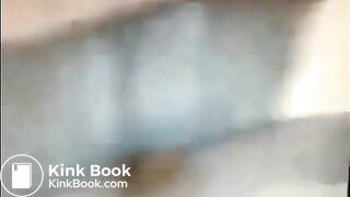 Disgusting bitch takes a shit on a bus stop bench