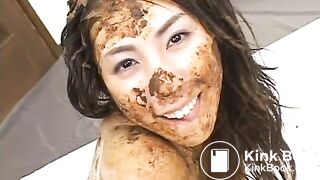 Miki Karasawa covered in her shit
