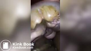 Scat BBWendi shits all over panther and eats it