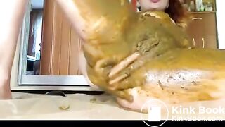 Scat solo masturbation