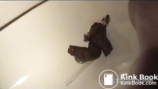 Horny blonde college girl Dianah shitting in toile - Scat Video Collection