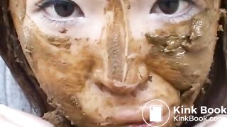 Asian Girl Eating Her Own Shit