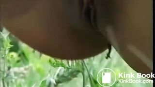 Cute Brunette Shits in the Woods