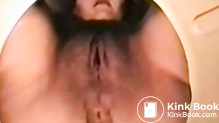 Constipated Girl Taking A Shit