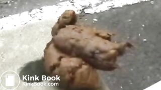 Girl shits in public