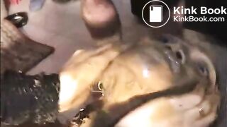 Asian Slut Eating Shit