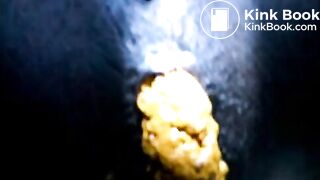 Black teen shitting close up