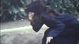 Puking in a garden