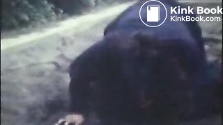 Puking in a garden