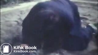 Puking in a garden