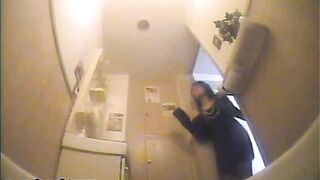 japanese girls vomit in restroom