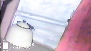 Drunk slut making mess in toilet