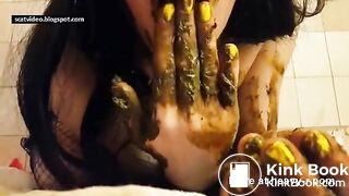 Slut Eating And Smearing Shit