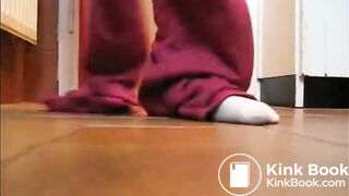 Asian Girl Shitting On The Floor