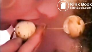 Pulling Shitty Beads From Pussy