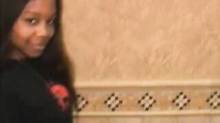 Young Ebony Girl Taking A Shit