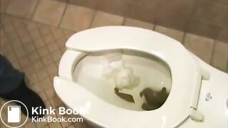 Young Ebony Girl Taking A Shit