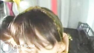 Asian Girl Covered In Poop