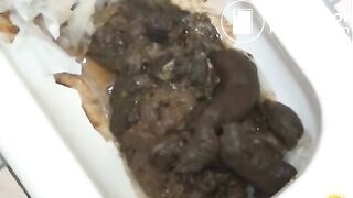 Over shitted toilet