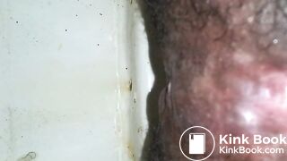 beautiful black asshole pushing out a fat turd:)