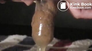 Slut Fucking A Scat Condom