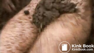 2 girls wrestling on manure field