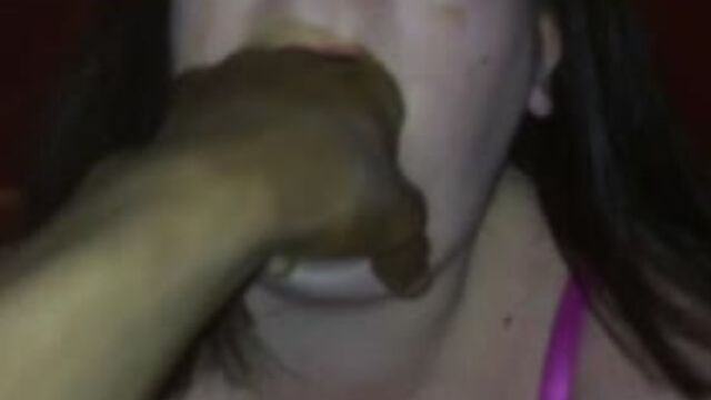 Scat BBWendi loves to eat her own scat off a BBC