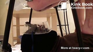 Girls pooping in slaves mouth