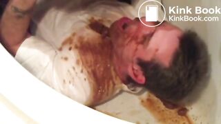 diarrhea on his face