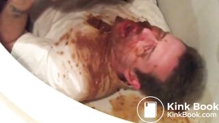 diarrhea on his face