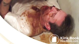 diarrhea on his face