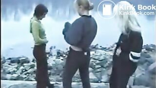 Three girls shitting