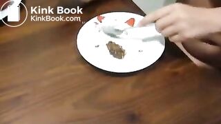 Scat with strawberries