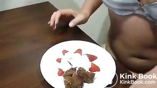 Scat with strawberries